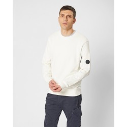 CP COMPANY 12CMSPO22A 005086W WHITE SWEATSHIRTS - CREW NECK DIAGONAL RAISED FLEECE